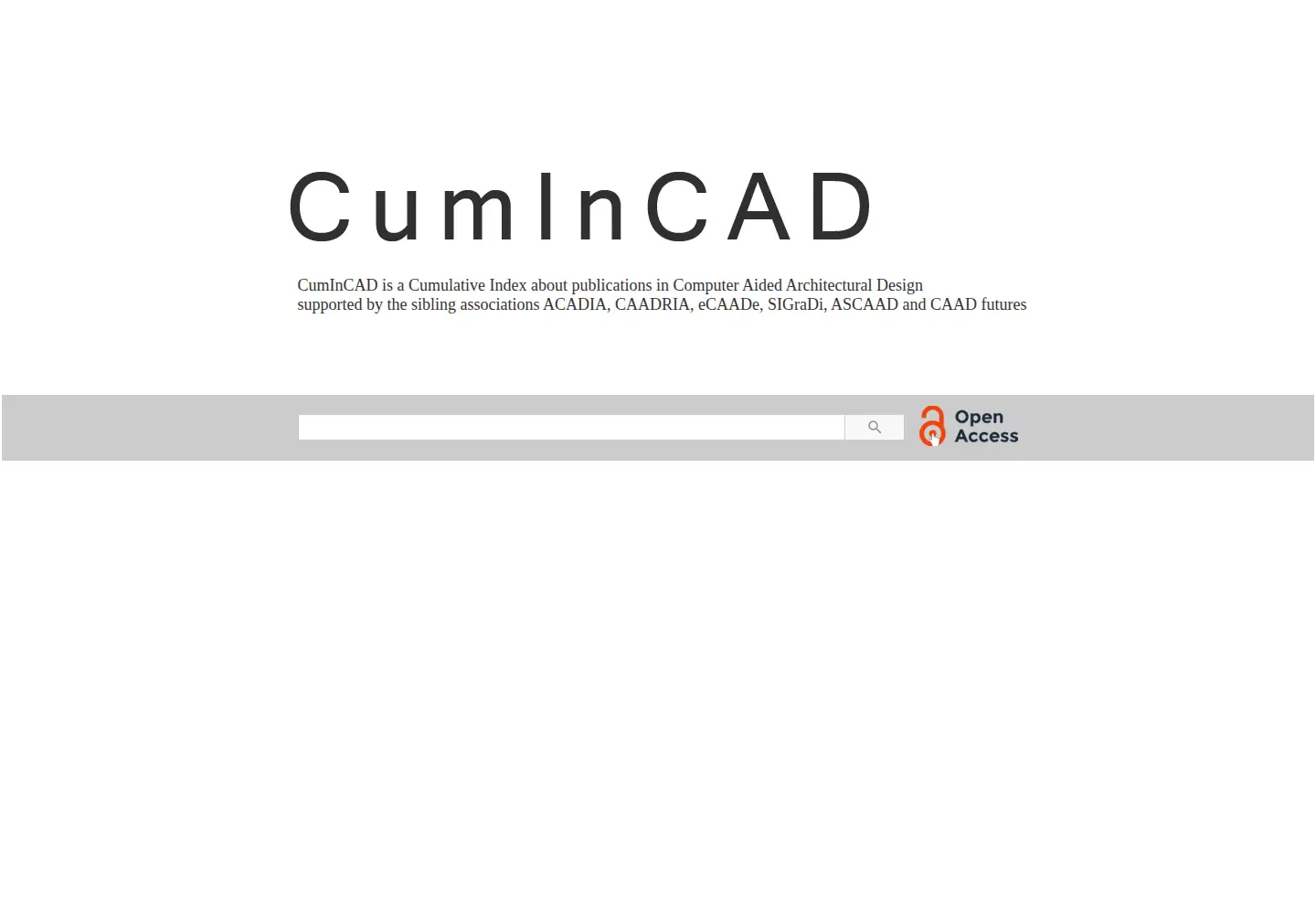 Screenshot of cumincad.org