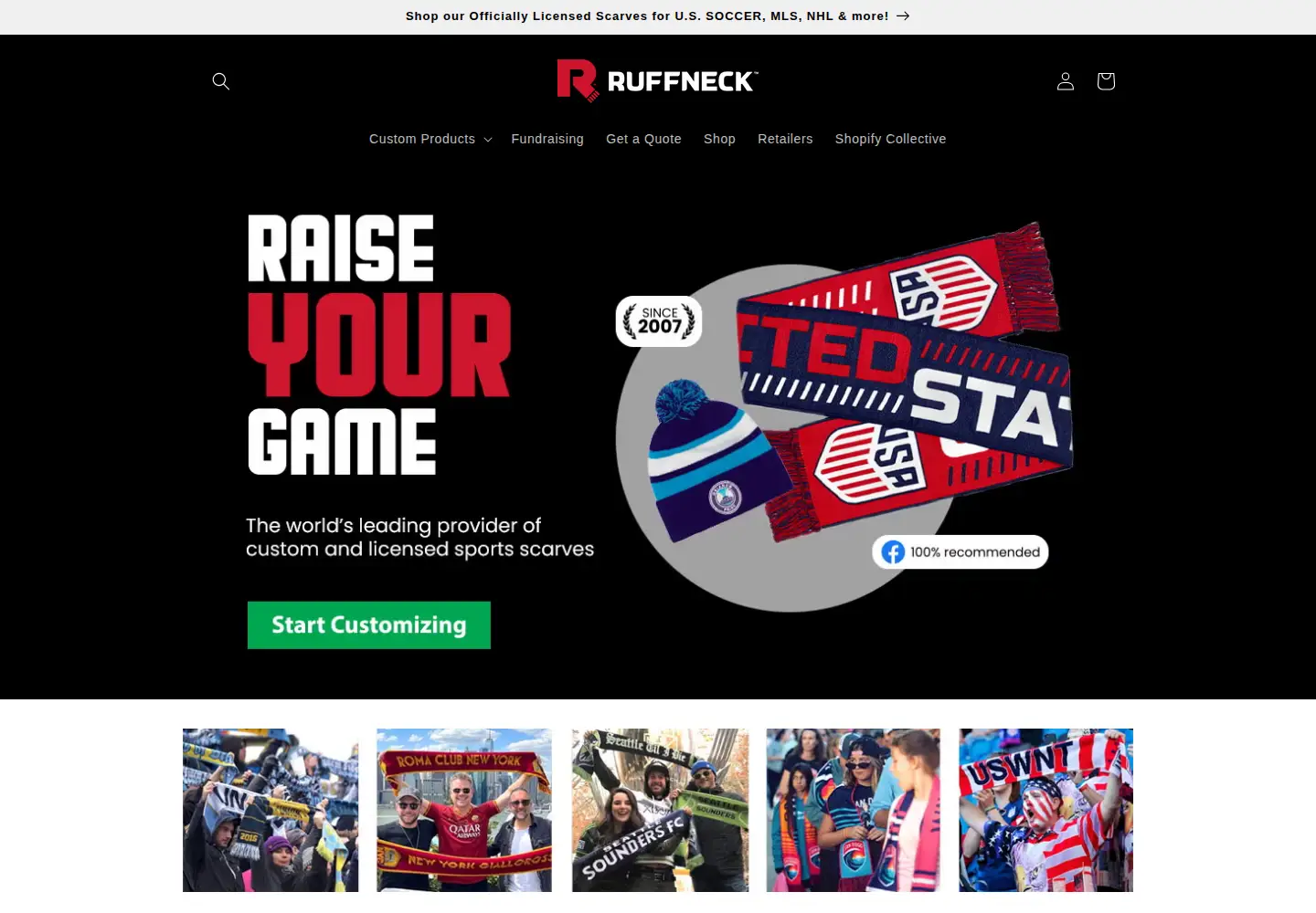 Screenshot of ruffneckscarves.com
