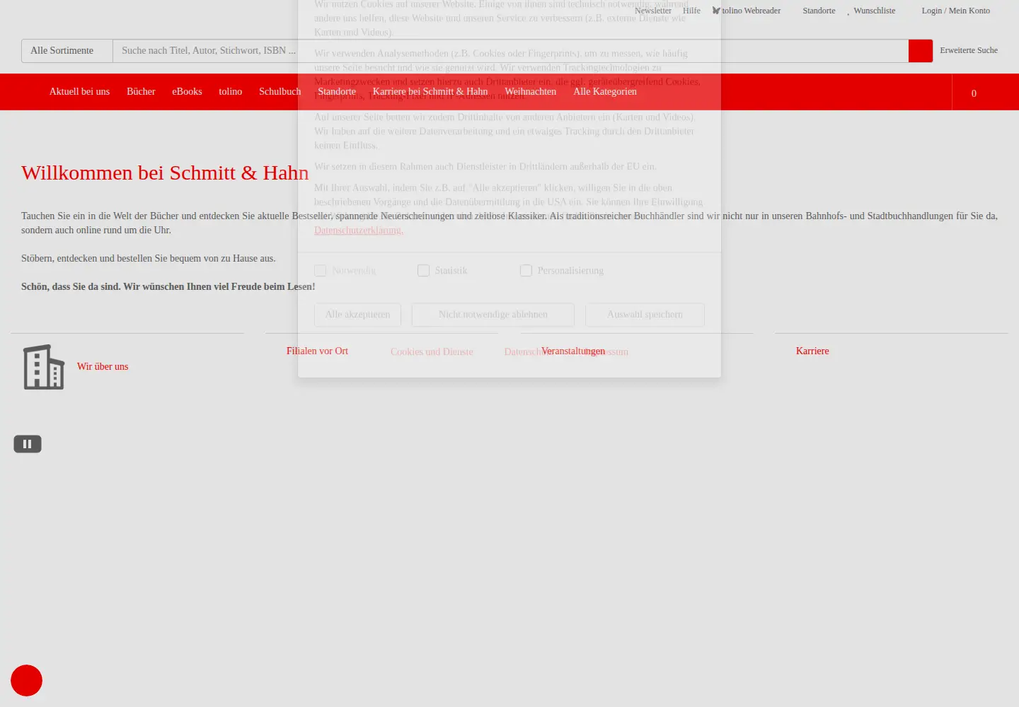 Captured homepage of schmitt-hahn.de in the current scan