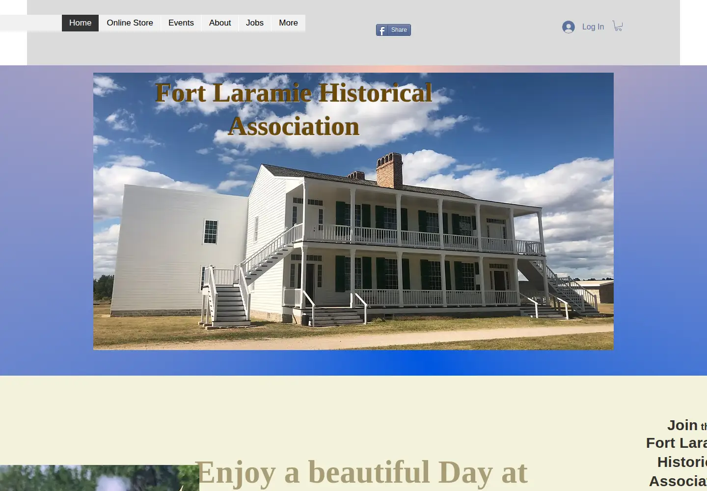 Screenshot of fortlaramie.org