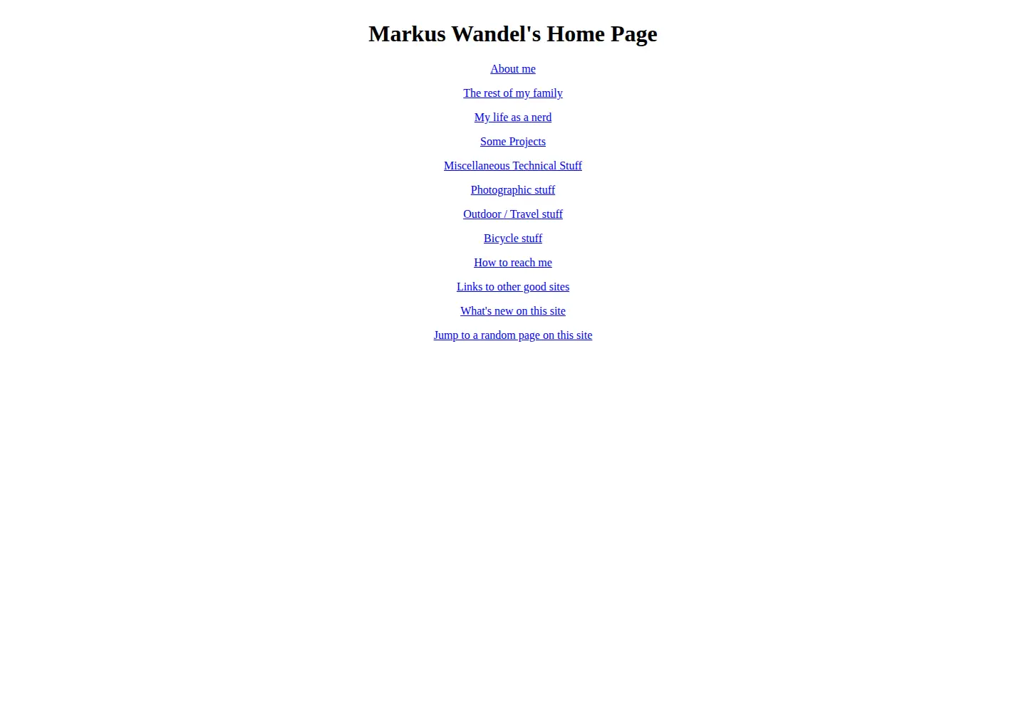 Captured homepage of wandel.ca in the current scan