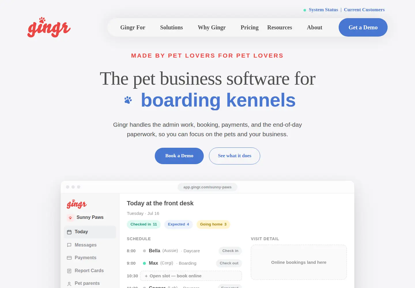 Screenshot of gingrapp.com