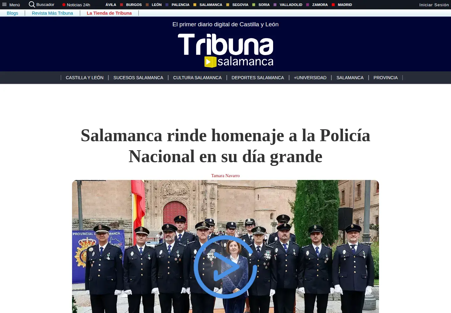 Screenshot of tribunasalamanca.com