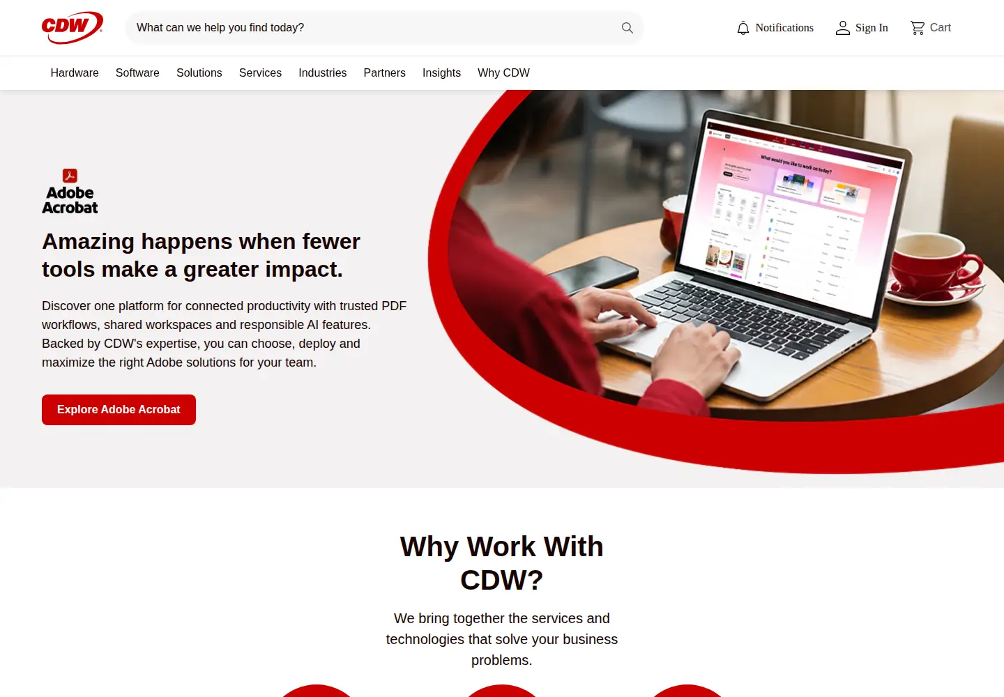 Screenshot of cdw.com