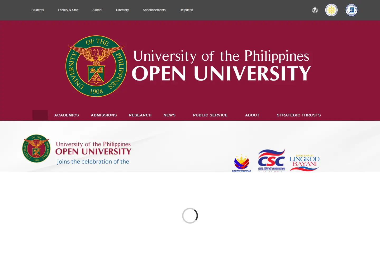 Screenshot of upou.edu.ph