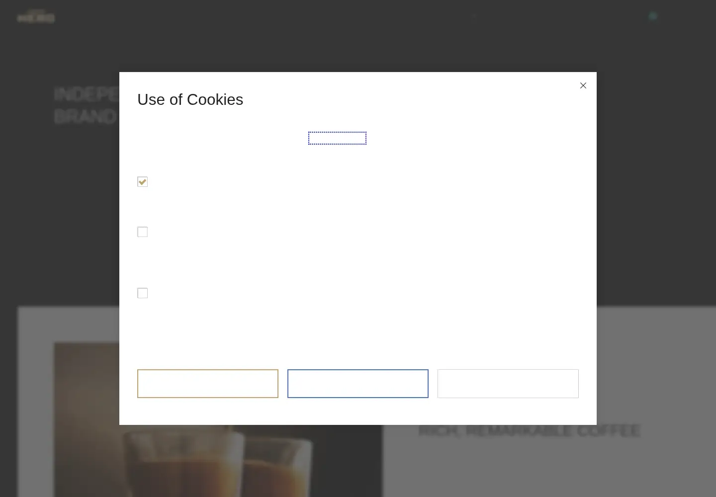 Screenshot of caffenero.com