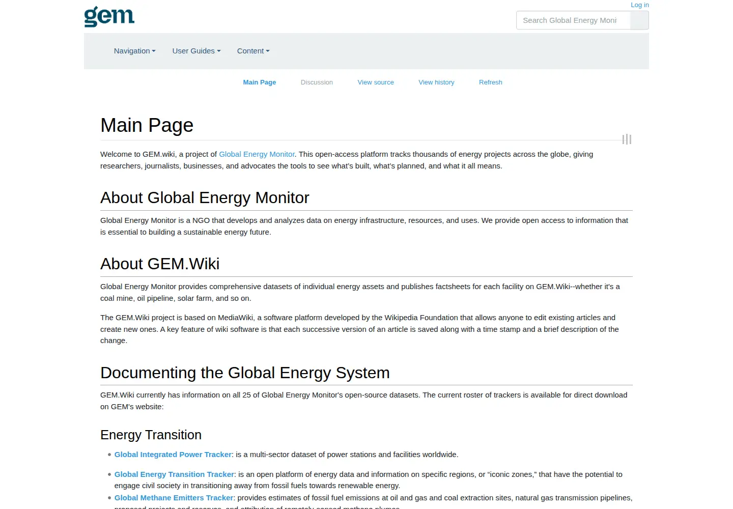 Screenshot of gem.wiki