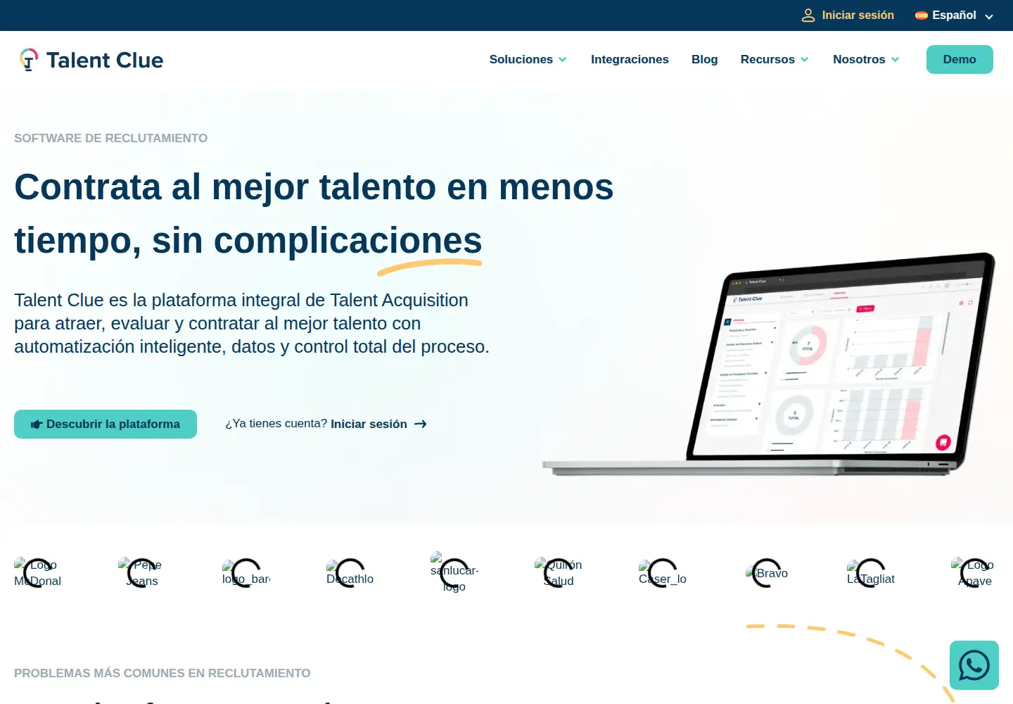 Screenshot of talentclue.com