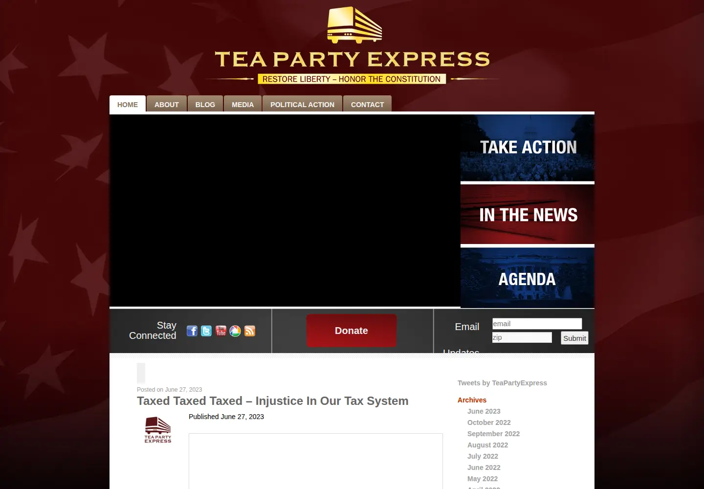 Screenshot of teapartyexpress.org
