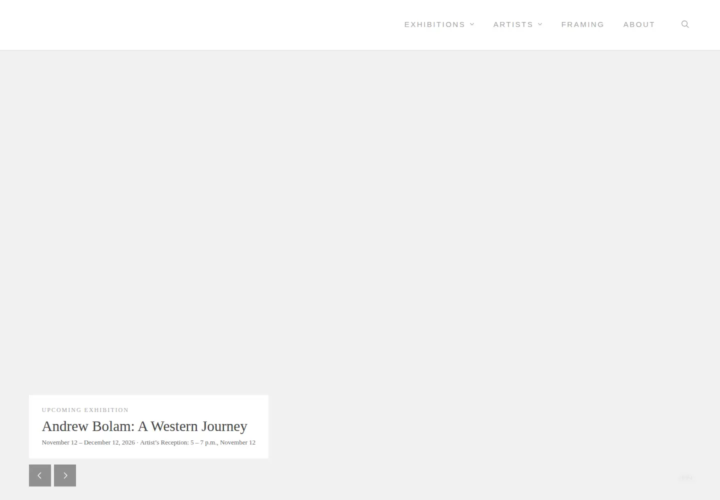 Captured homepage of stremmelgallery.com in the current scan