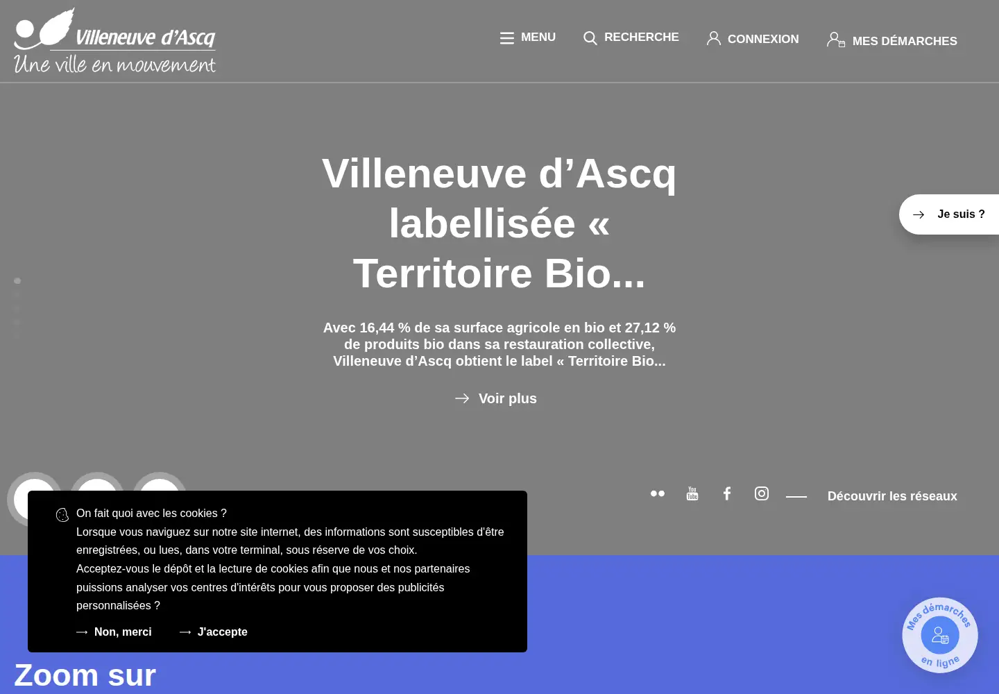 Screenshot of villeneuvedascq.fr