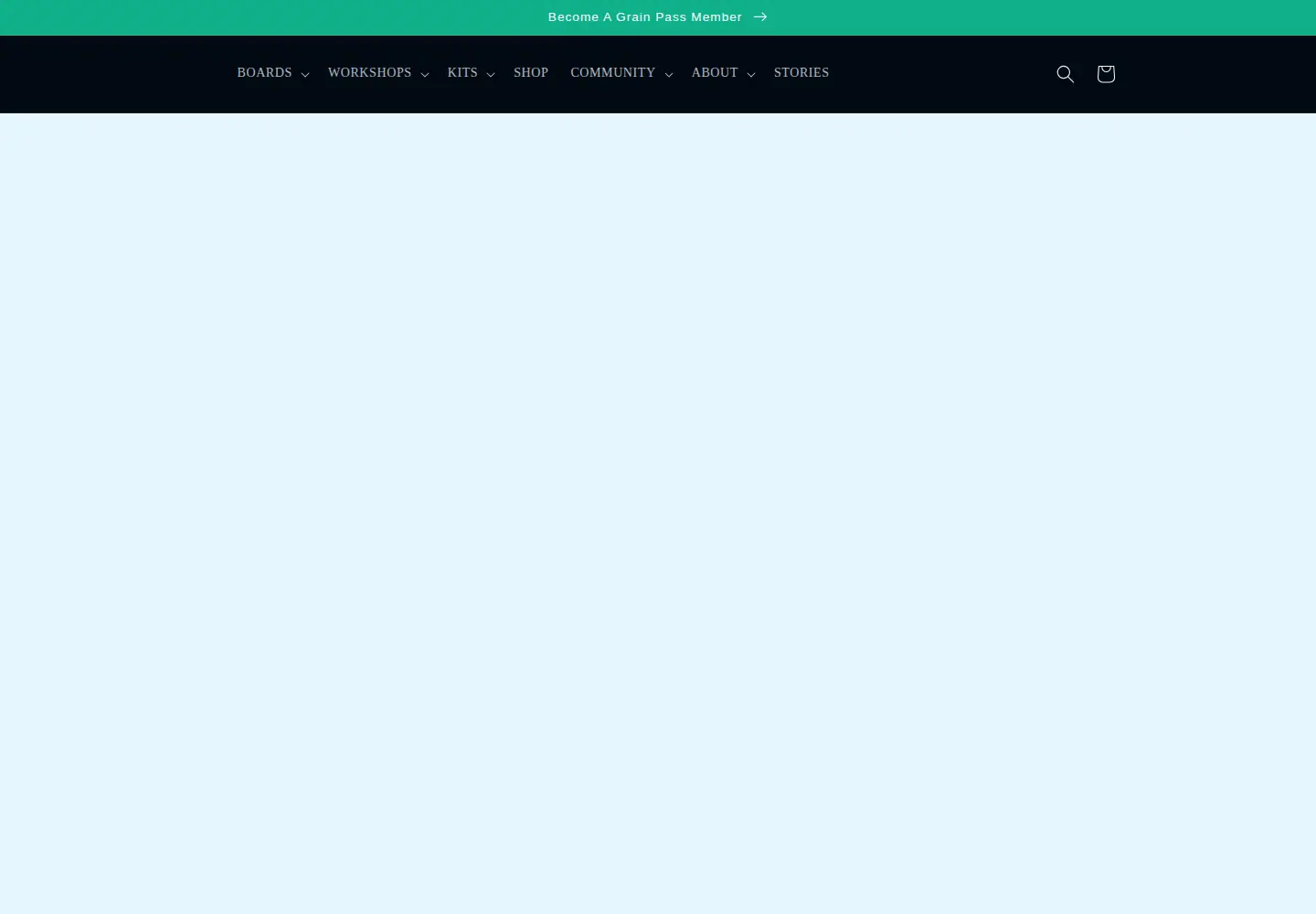 Screenshot of grainsurfboards.com