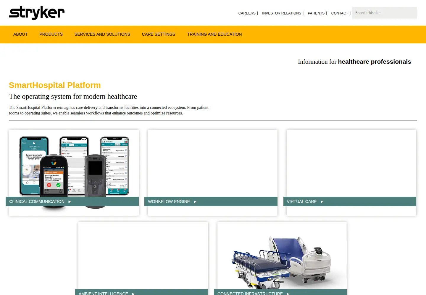 Screenshot of vocera.com