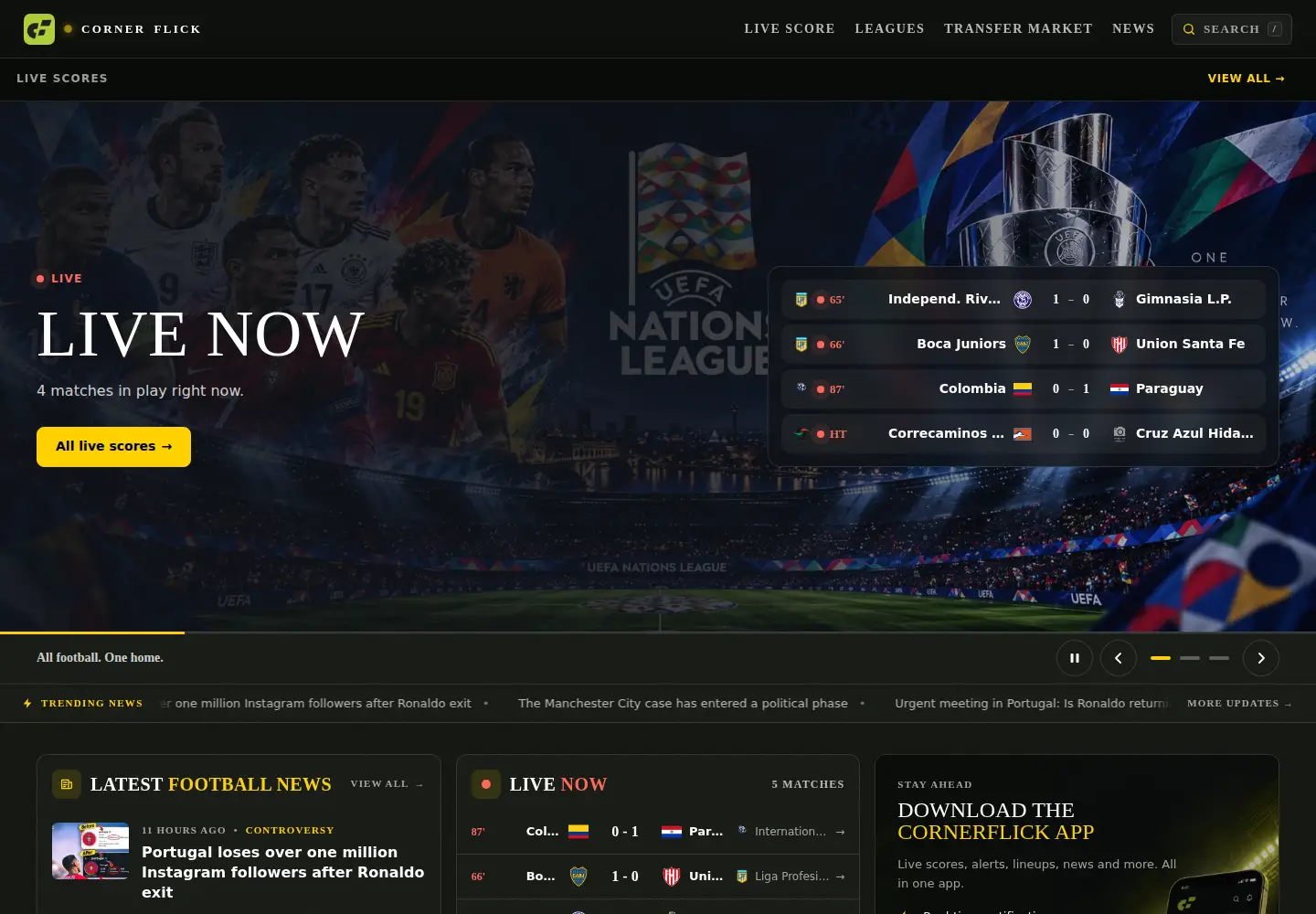 Screenshot of cornerflick.com