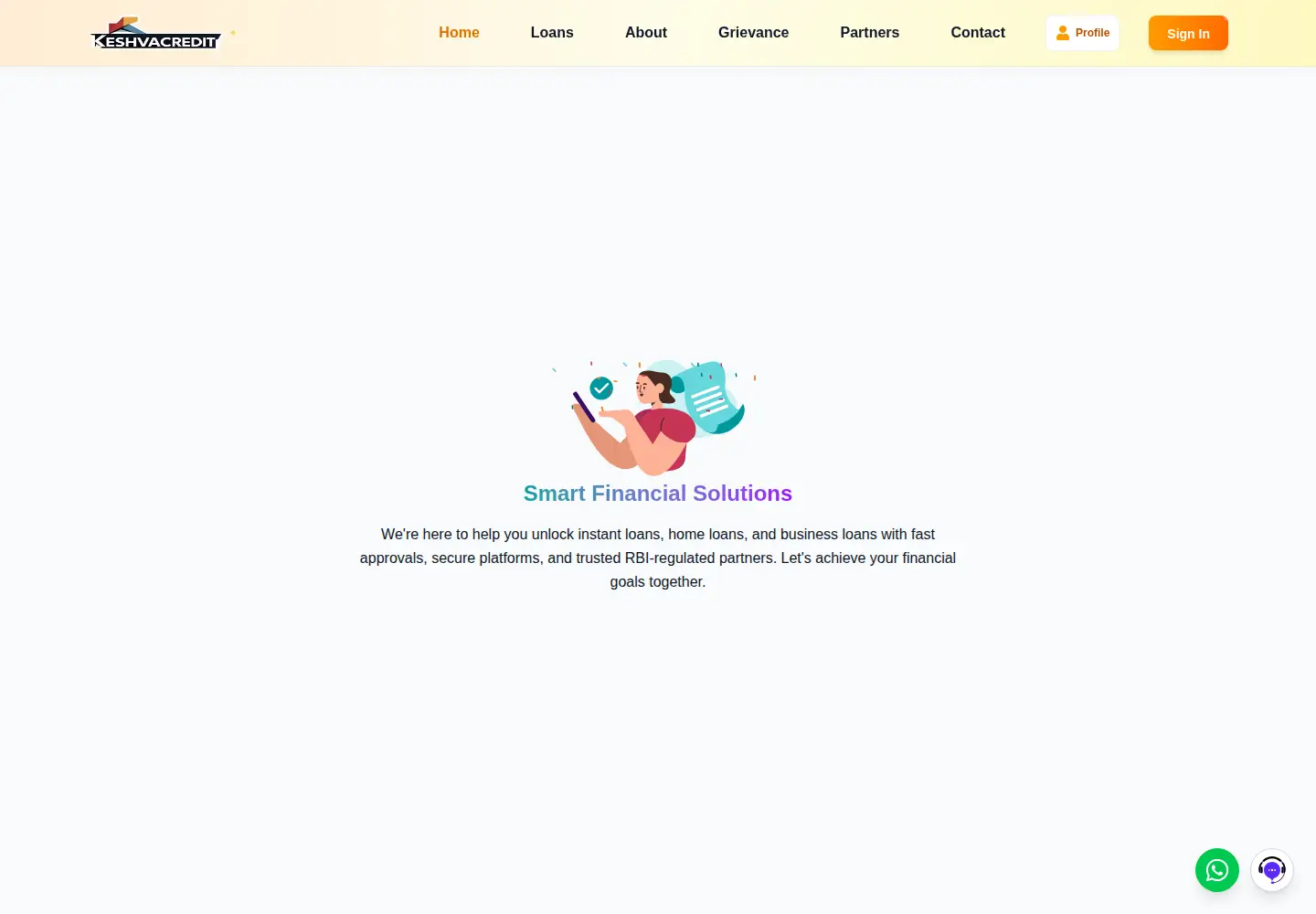 Screenshot of keshvacredit.com