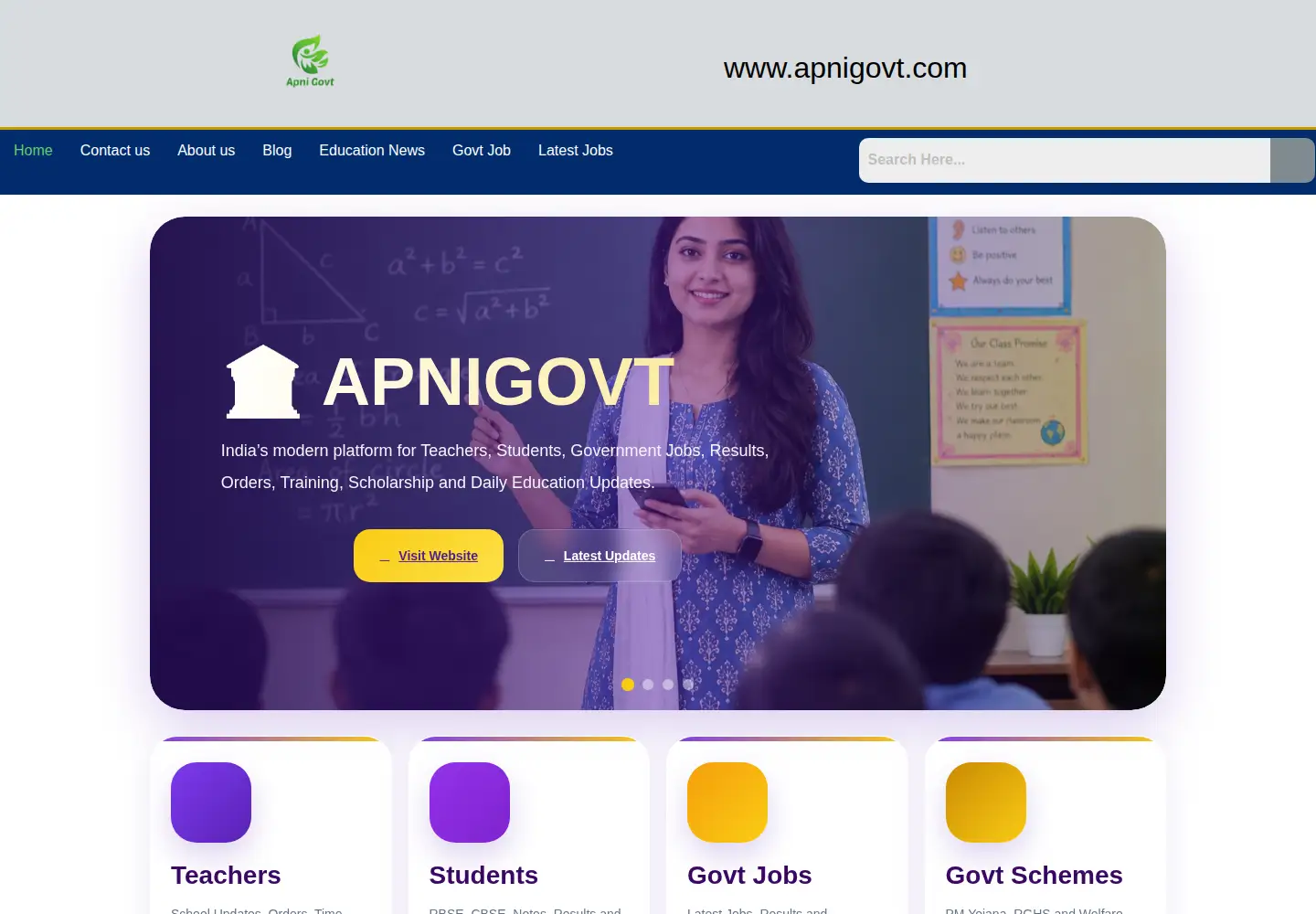 Screenshot of apnigovt.com