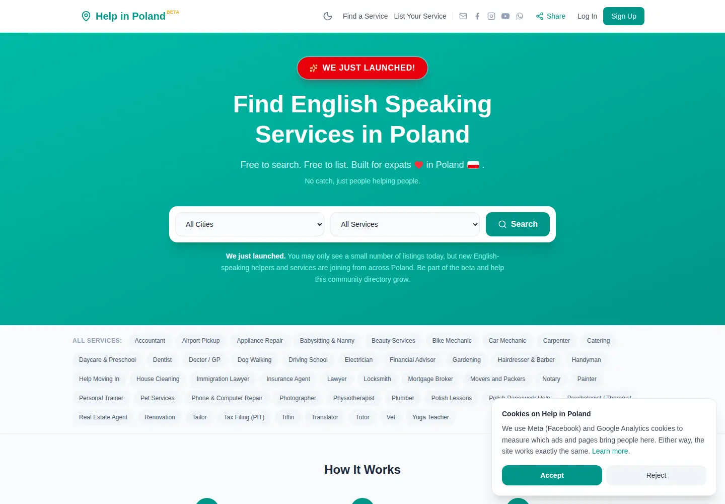 Screenshot of helpinpoland.com