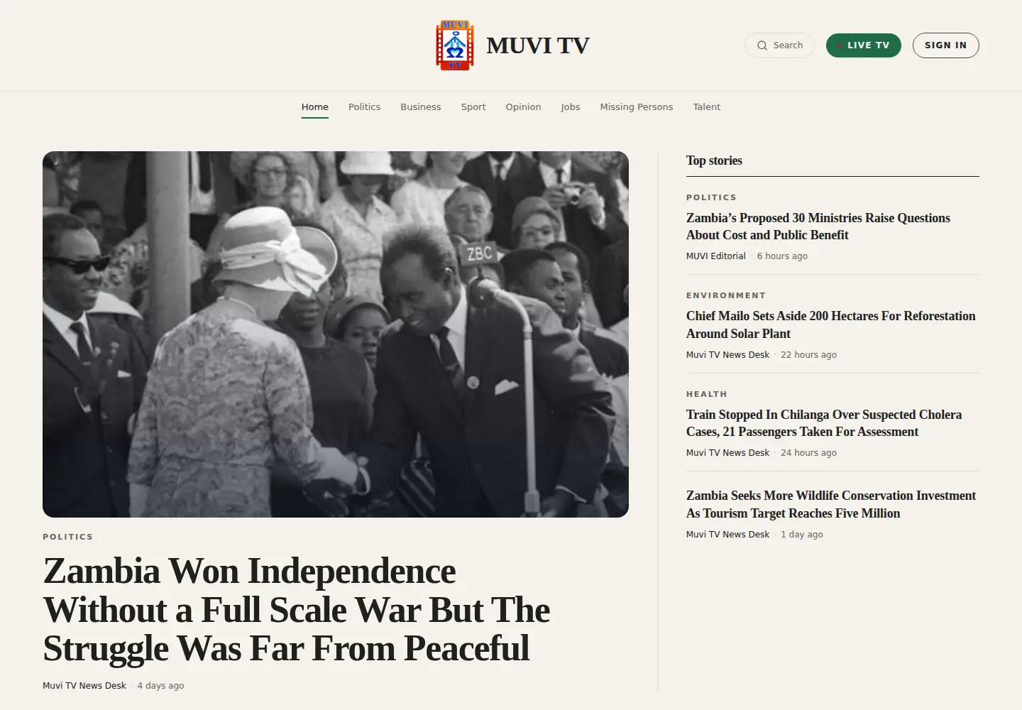 Screenshot of muvitv.com