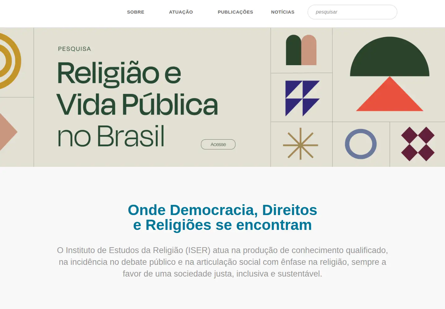 Captured homepage of iser.org.br in the current scan