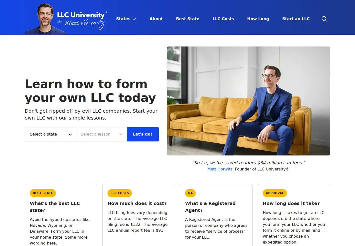 Screenshot of llcuniversity.com