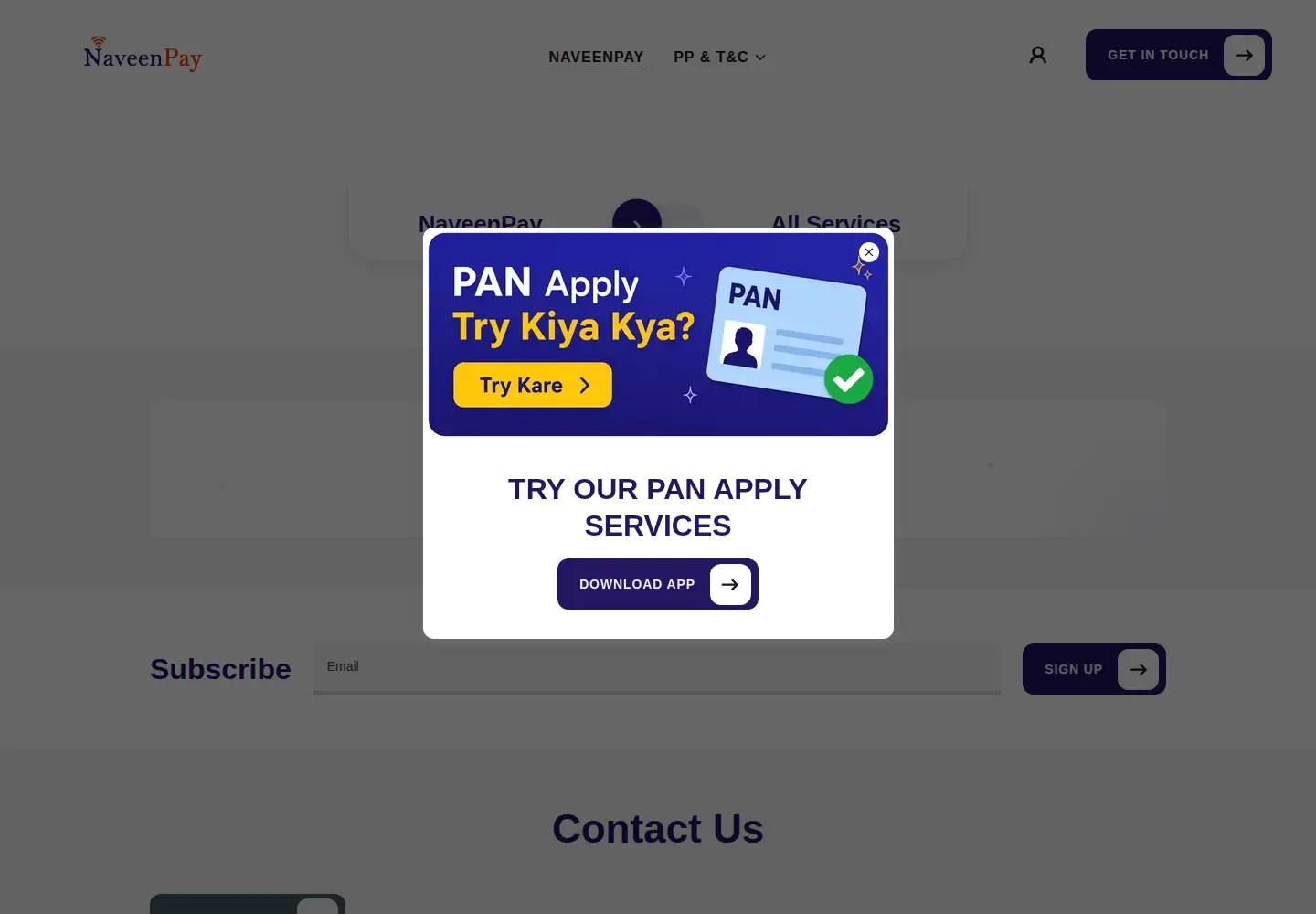 Screenshot of naveenpay.com