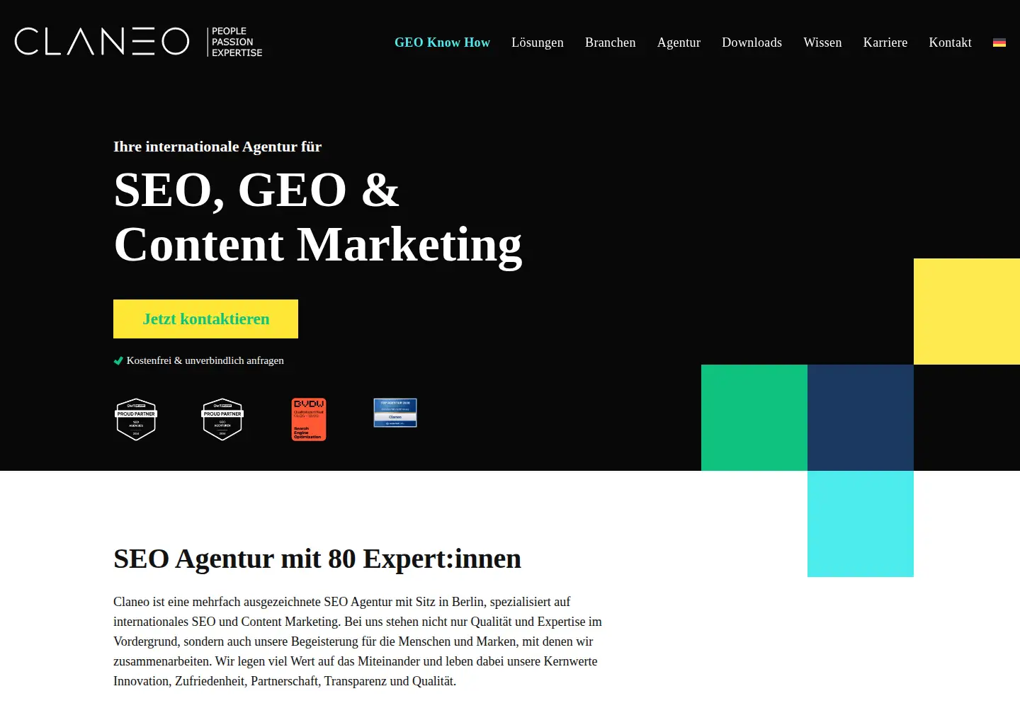 Screenshot of claneo.com