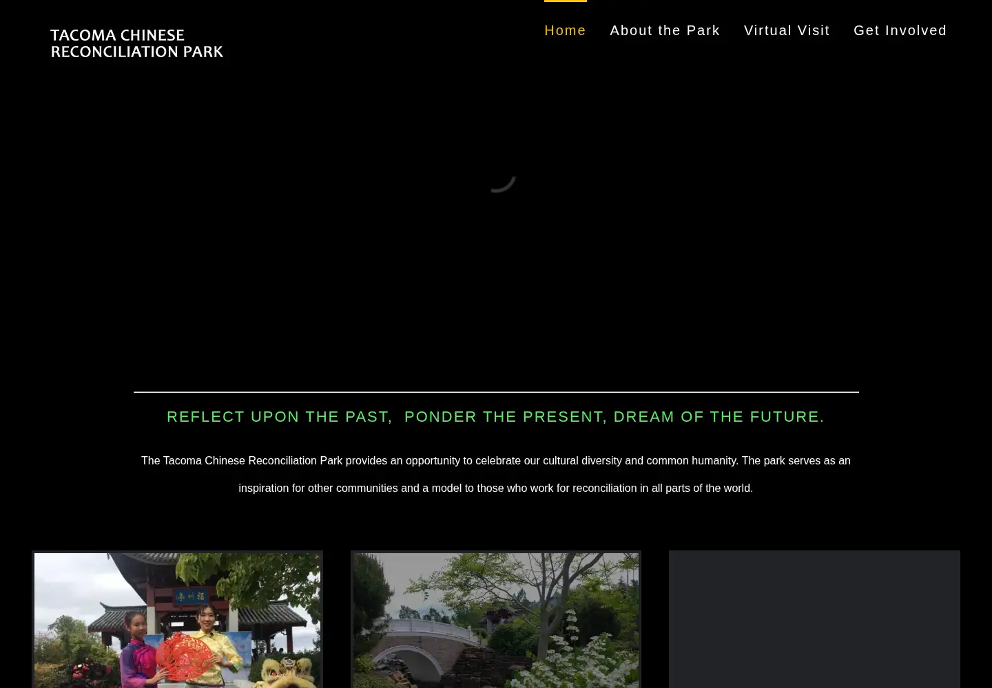 Captured homepage of tacomachinesepark.org in the current scan