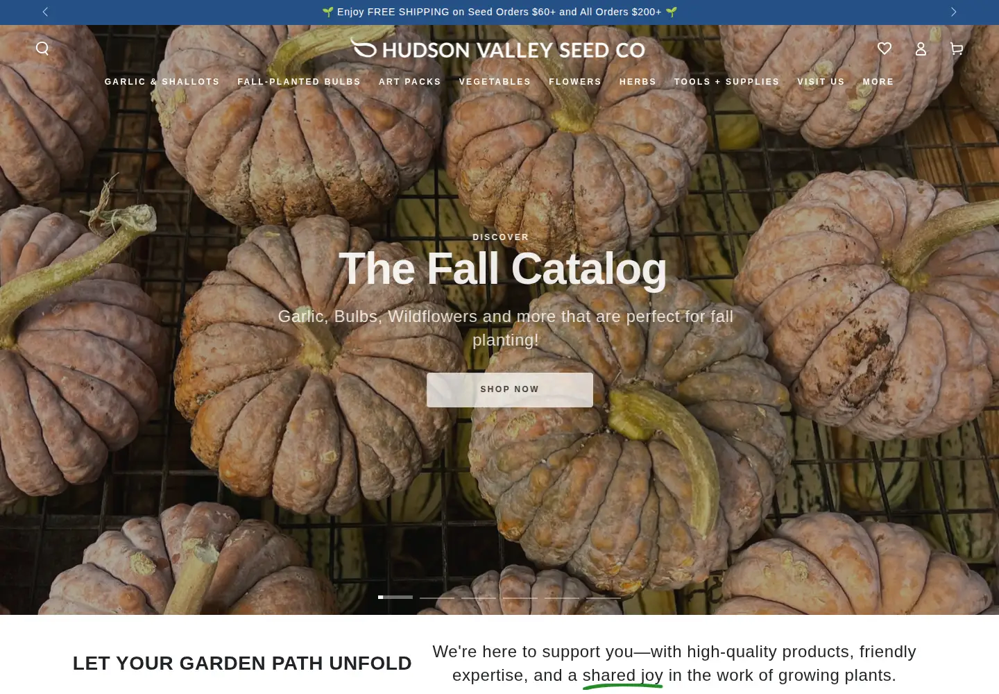 Screenshot of hudsonvalleyseed.com