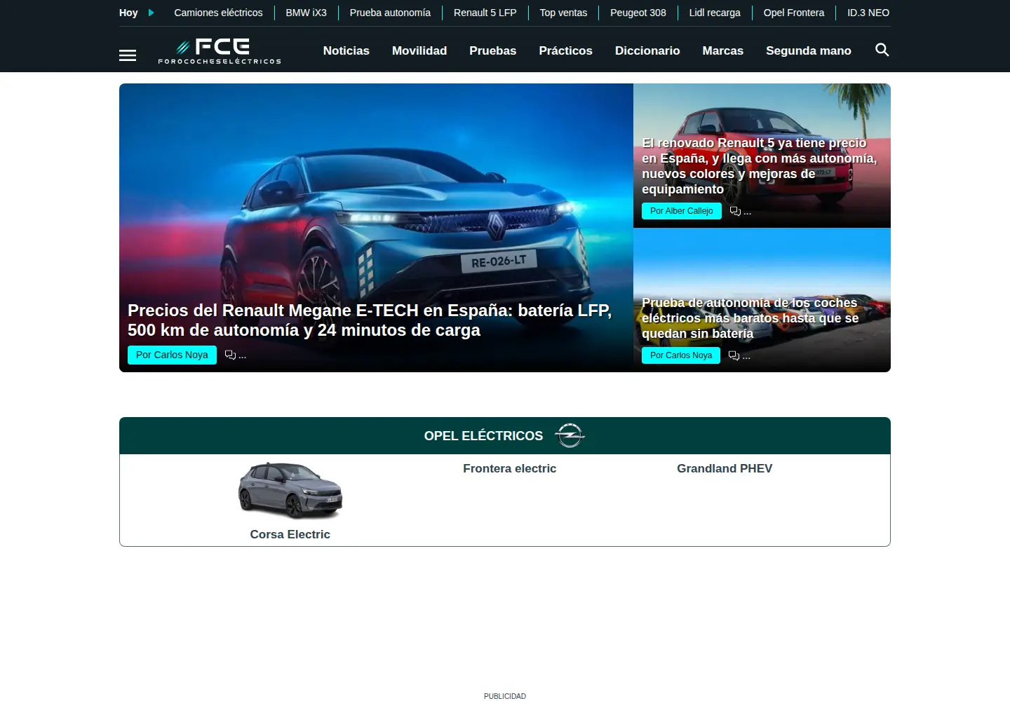 Screenshot of forococheselectricos.com
