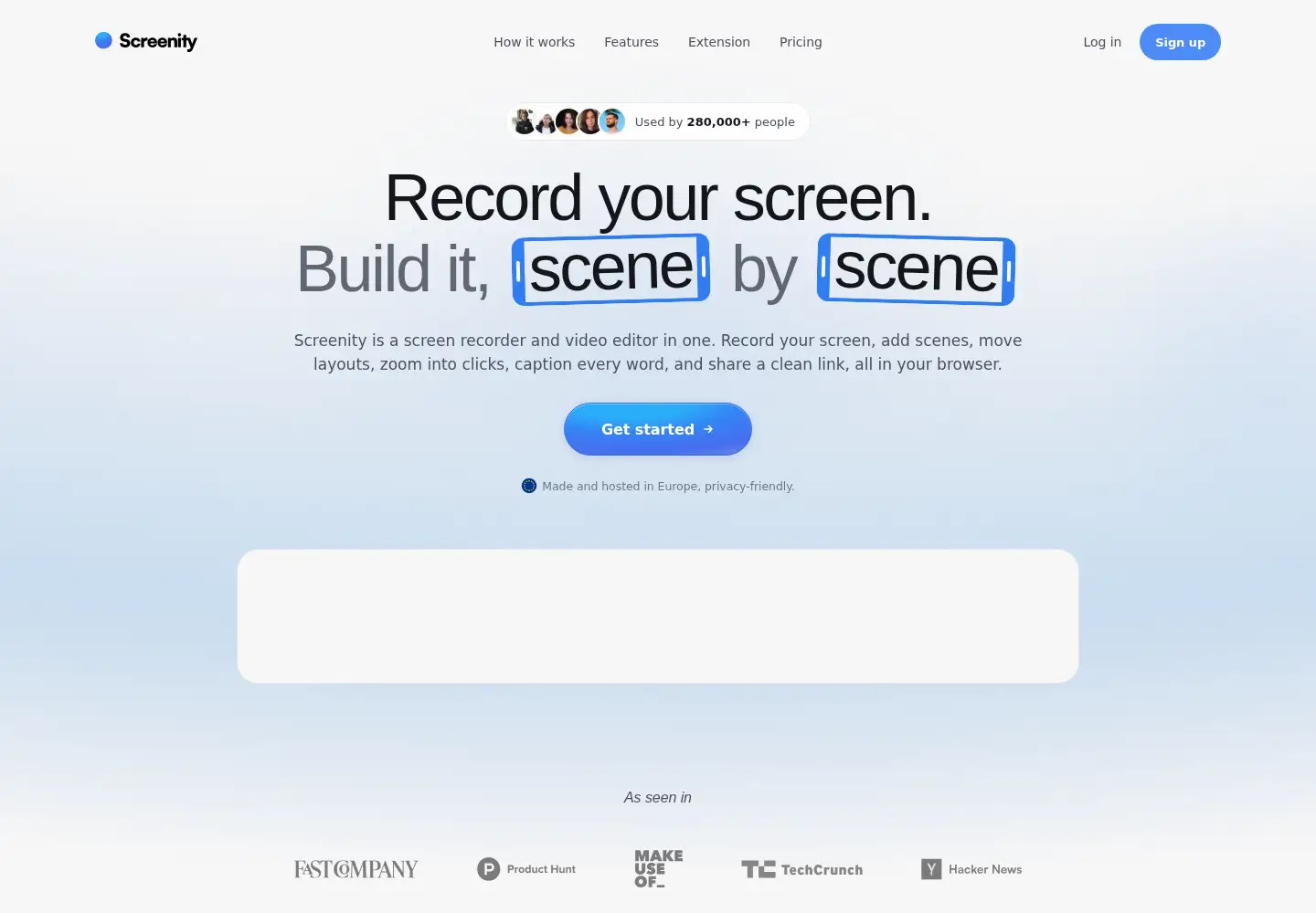 Screenshot of screenity.io