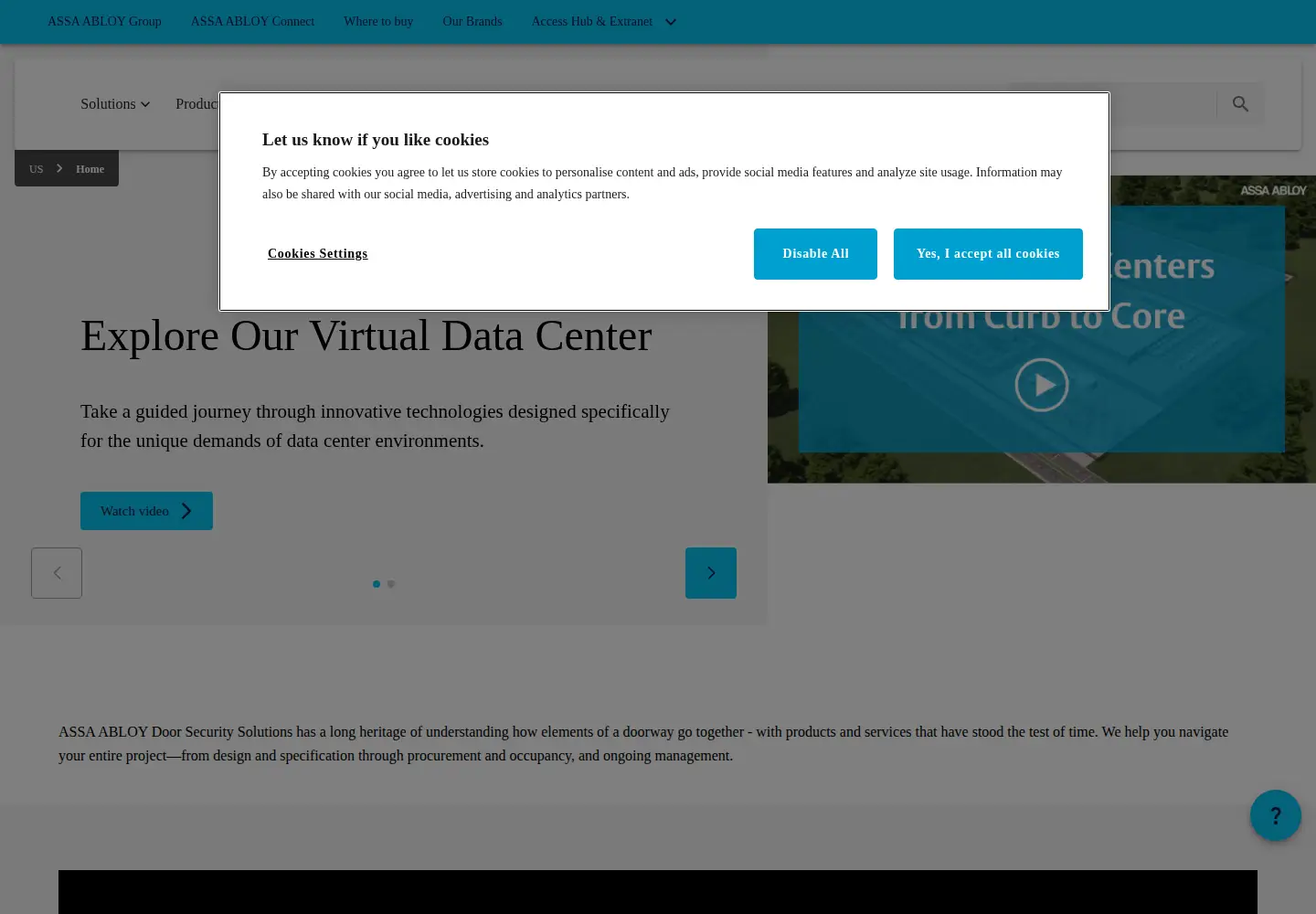 Screenshot of assaabloydss.com