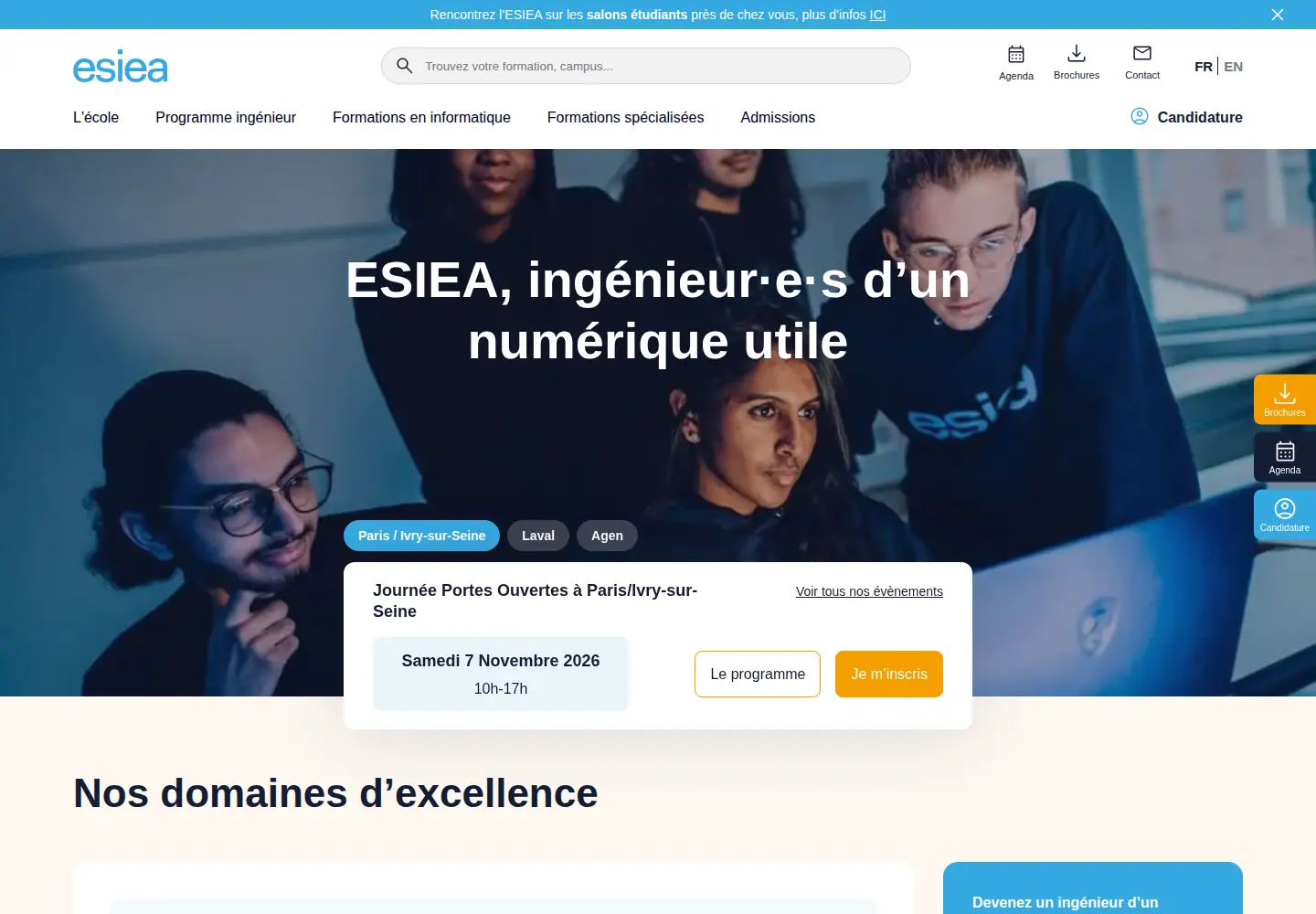 Screenshot of esiea.fr