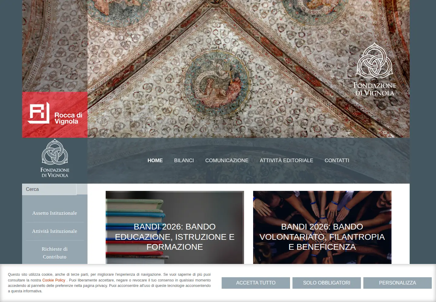Screenshot of fondazionedivignola.it