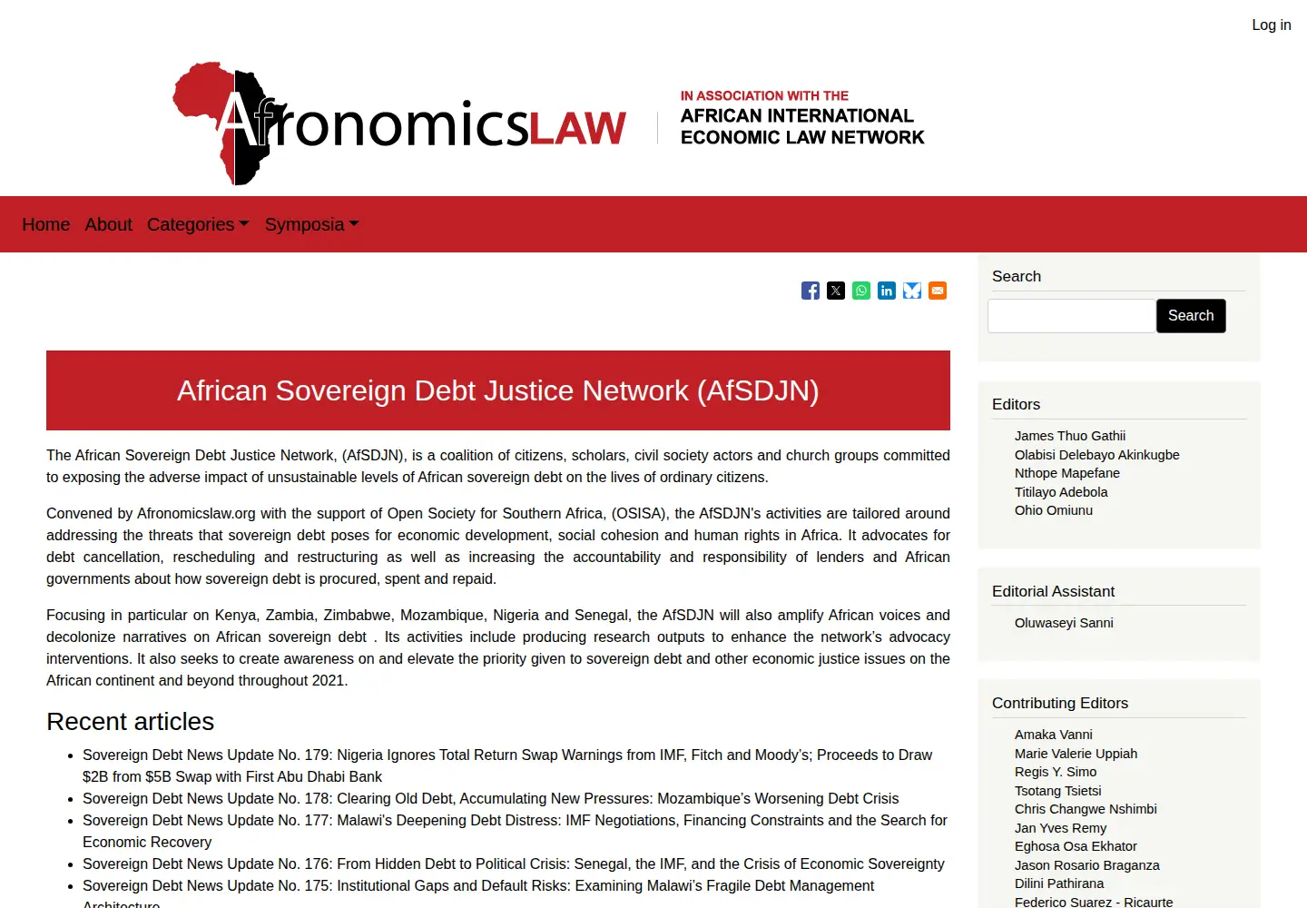 Screenshot of afronomicslaw.org