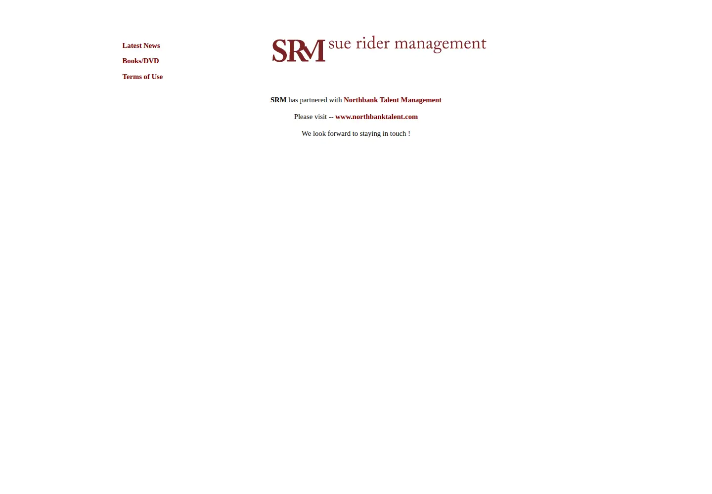 Captured homepage of sueridermanagement.co.uk in the current scan