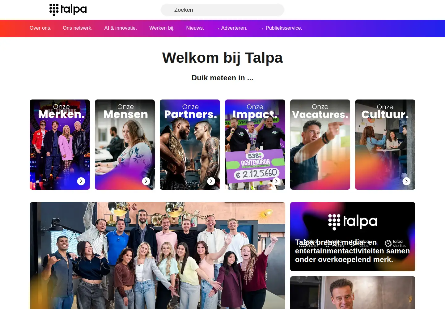 Screenshot of talpanetwork.com