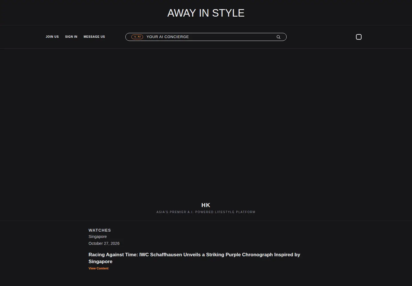 Screenshot of awayinstyle.com