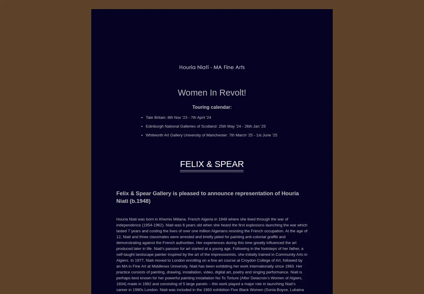 Screenshot of hourianiati.com