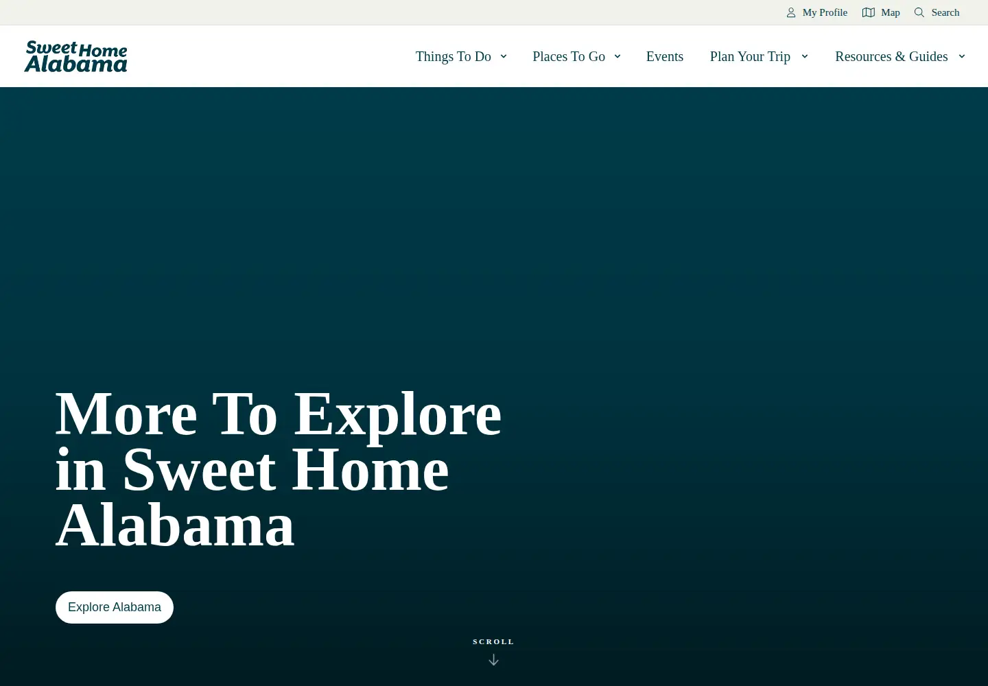 Screenshot of alabama.travel