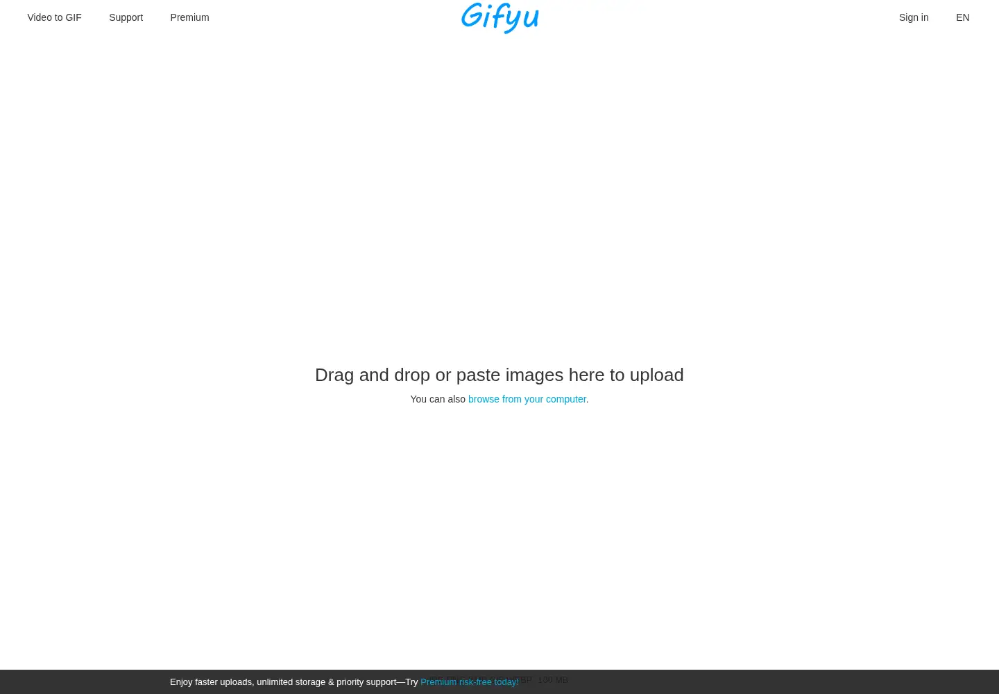 Screenshot of gifyu.com