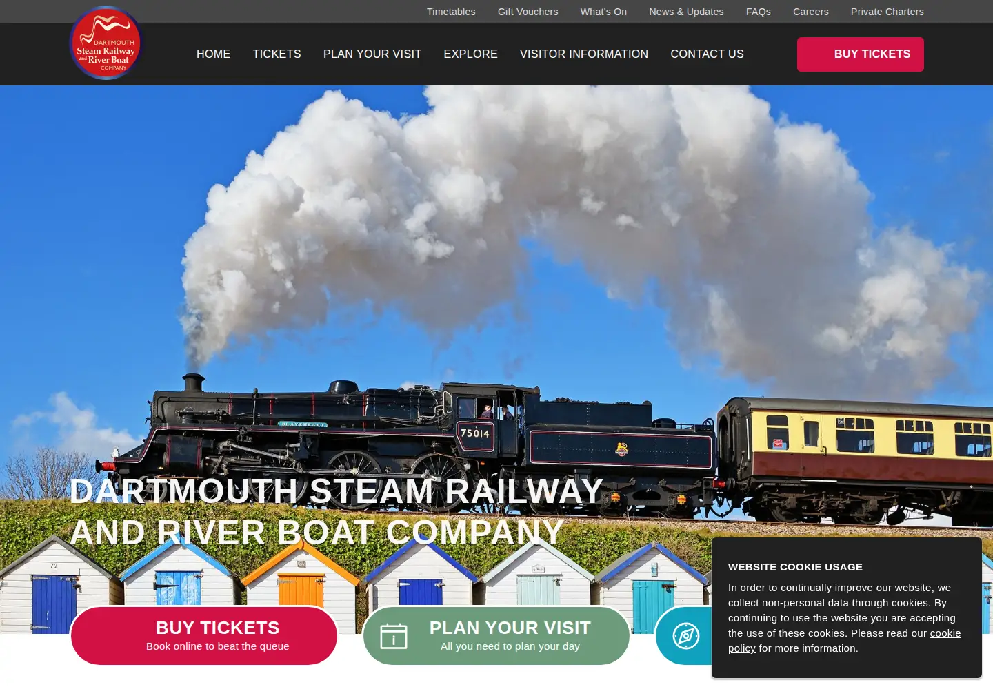 Screenshot of dartmouthrailriver.co.uk
