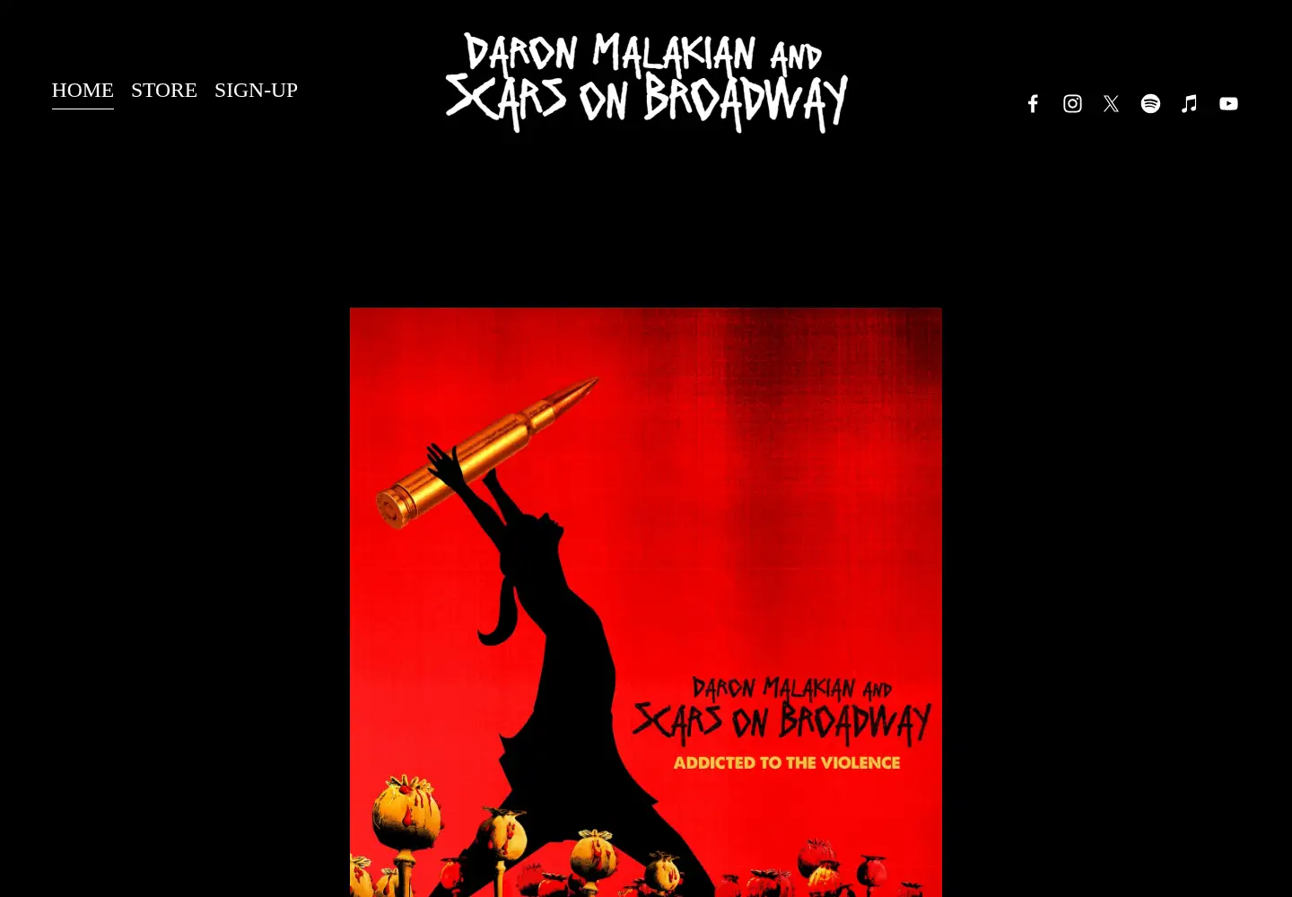 Captured homepage of scarsonbroadway.com in the current scan