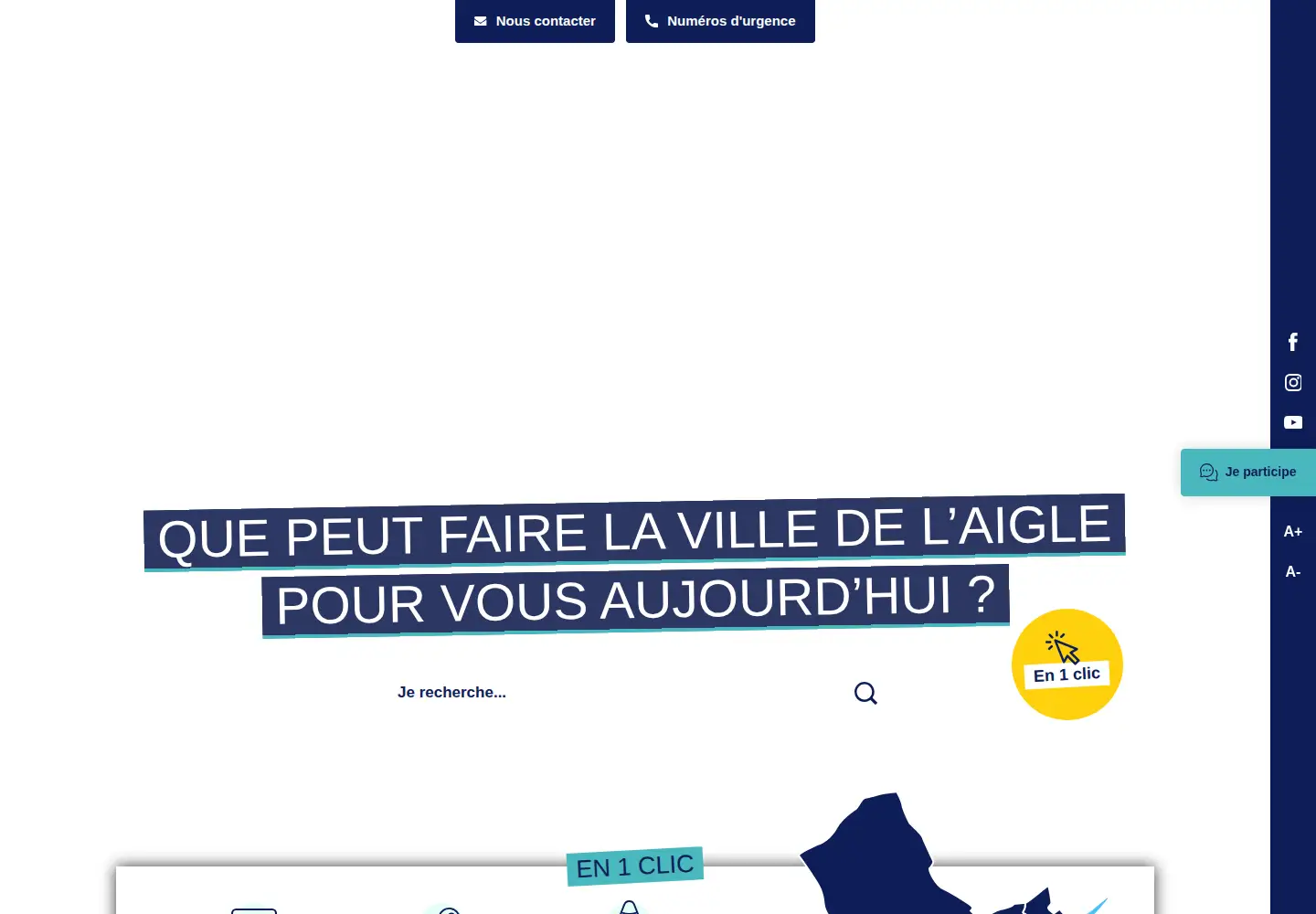 Captured homepage of ville-laigle.fr in the current scan