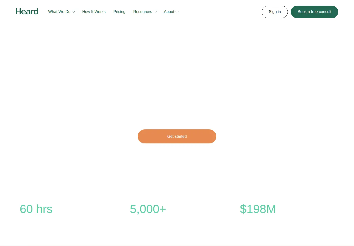 Screenshot of joinheard.com