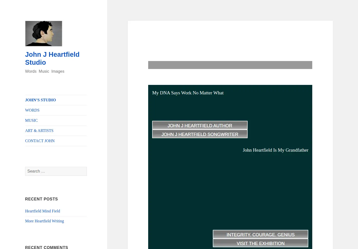 Screenshot of johnheartfield.com