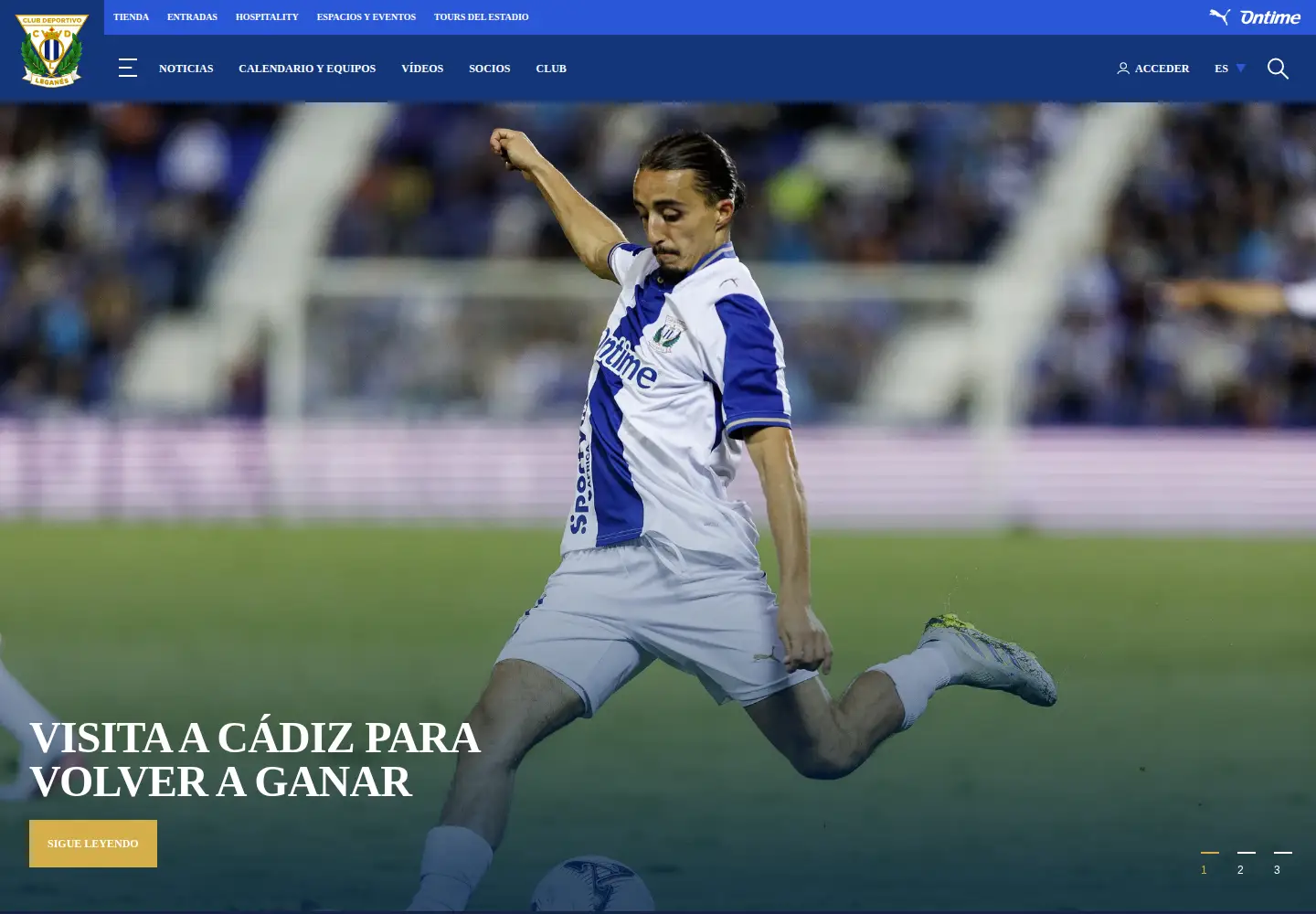 Captured homepage of cdleganes.com in the current scan