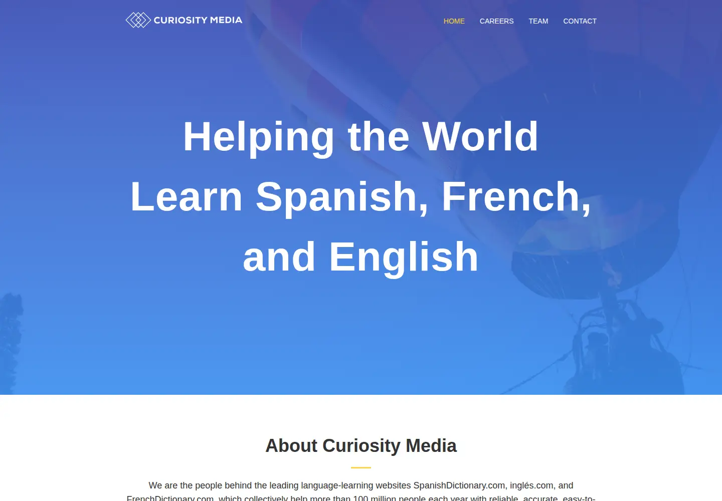 Screenshot of curiositymedia.com
