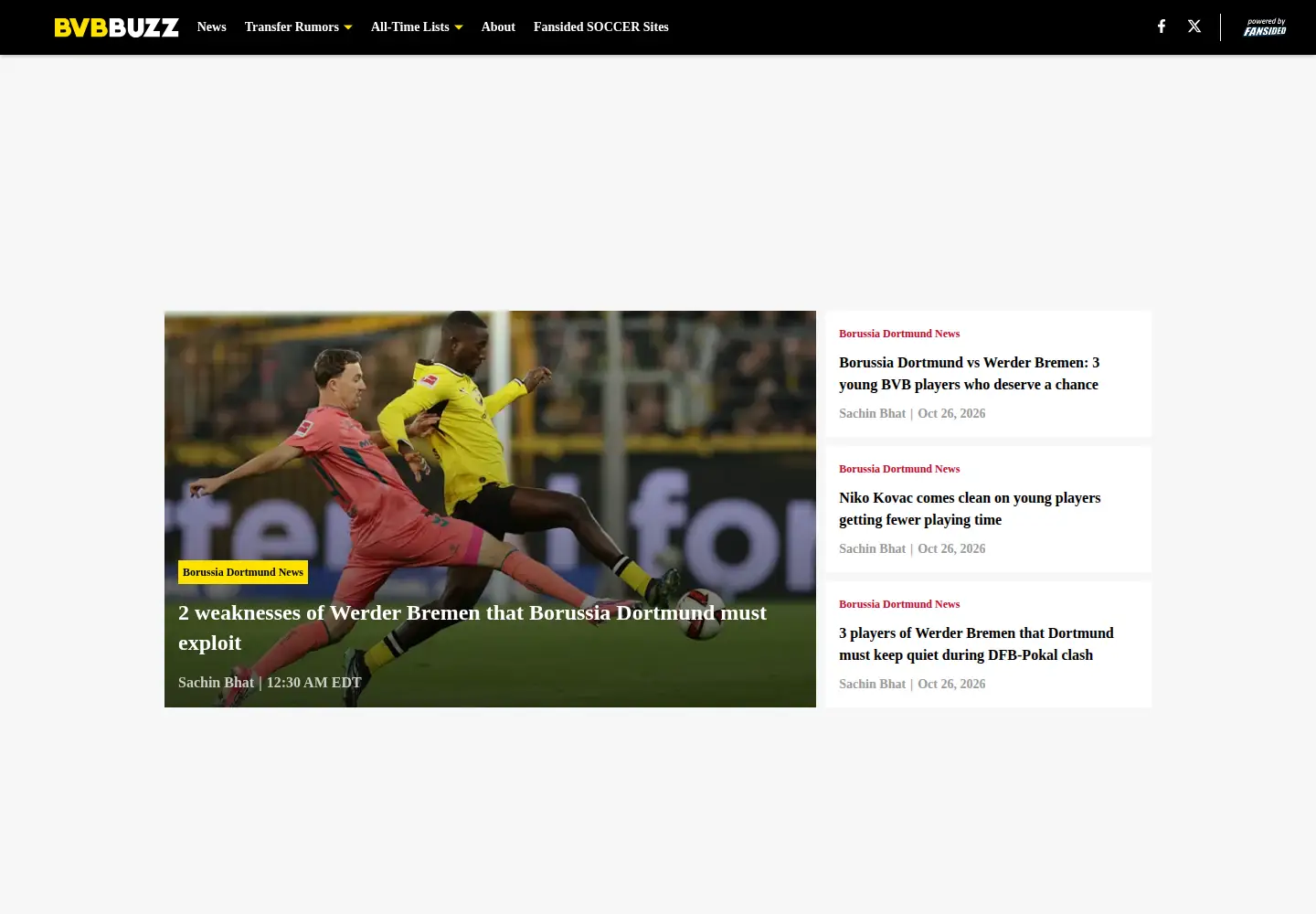 Screenshot of bvbbuzz.com