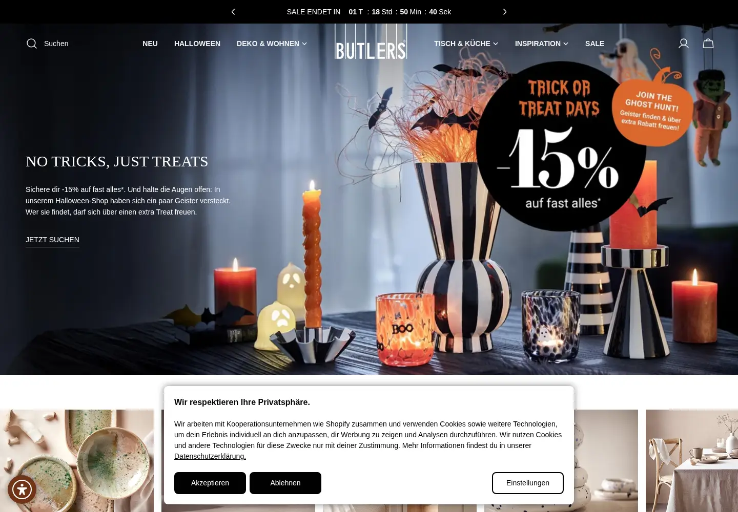 Screenshot of butlers.com