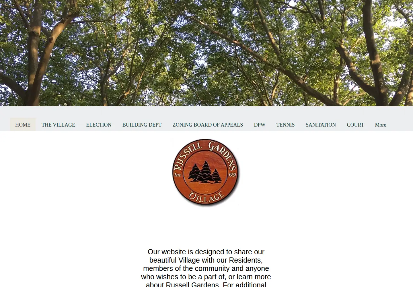 Screenshot of russellgardens.com